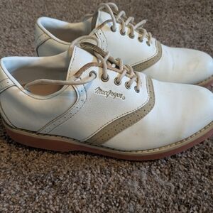 McGregor White and Tan Athletic Shoes Classic Design